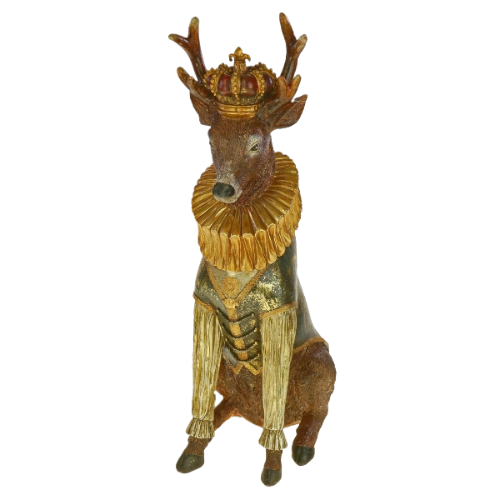 Figur Herzog Hirsch m. Krone H: 53,5cm